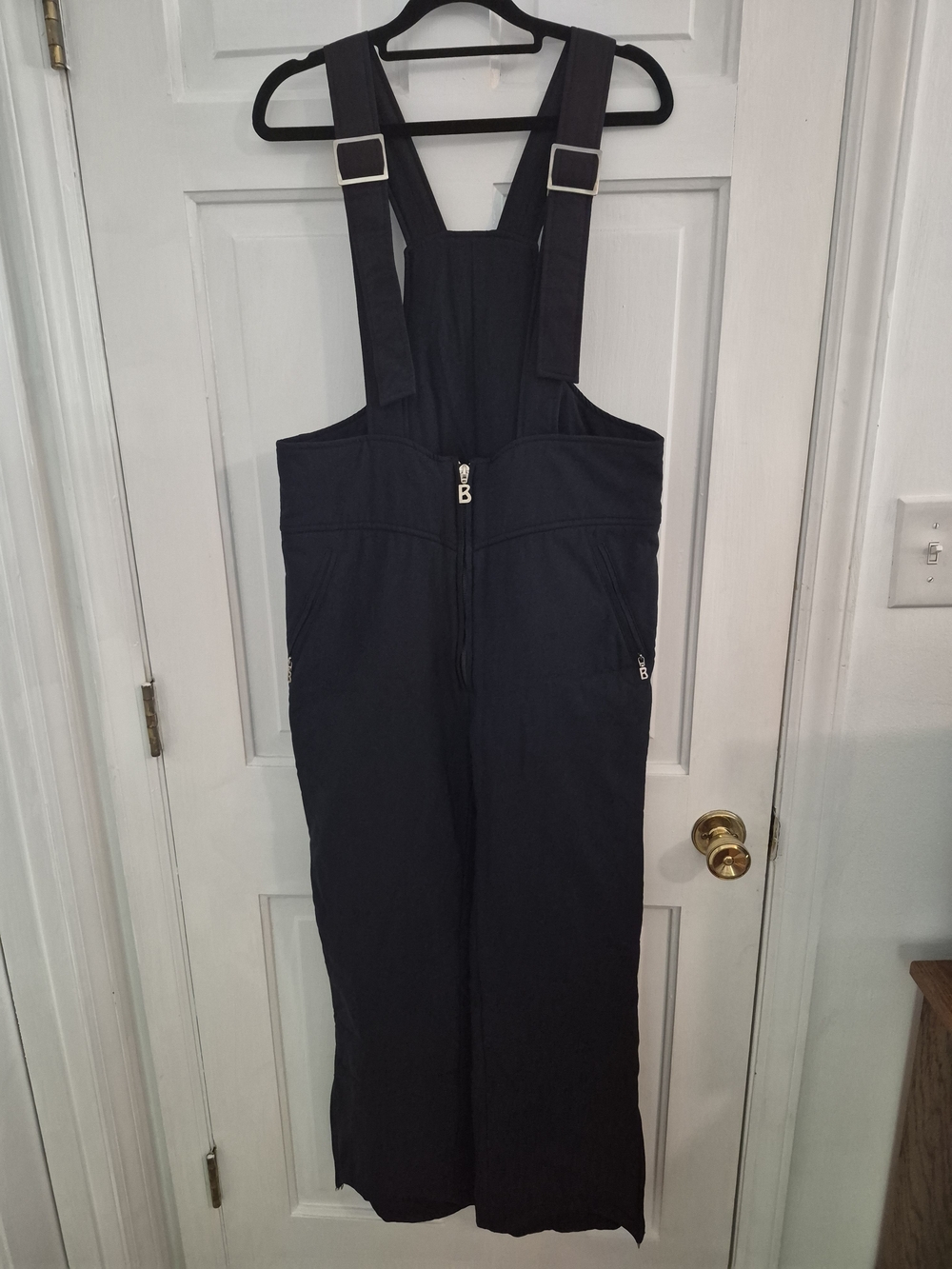BOGNER VTG Black Ski Bib Overalls Gorpcore Après Snow Pants Euro Sz 34 US sz 2/4